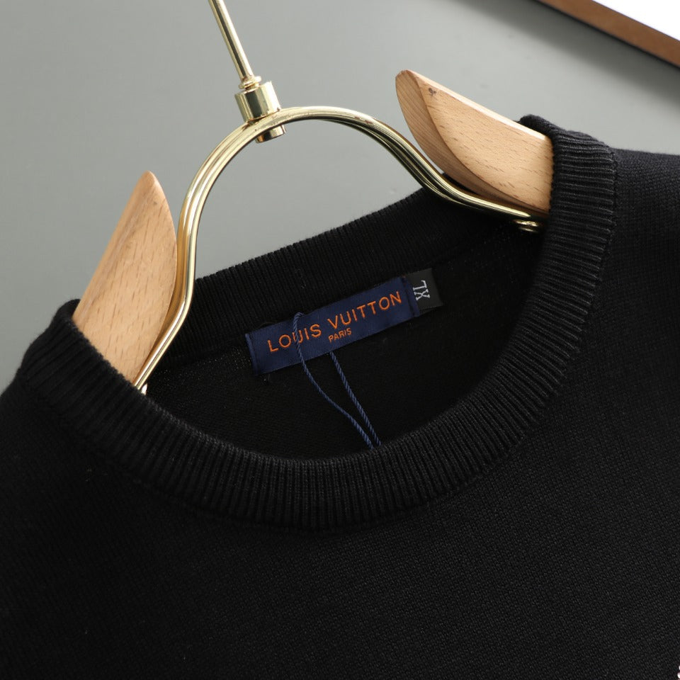 Louis Vuitton P368 Early Autumn Exclusive Men’s Knit Polo – M-5XL, Luxury Tencel-Cotton & Wool Blend