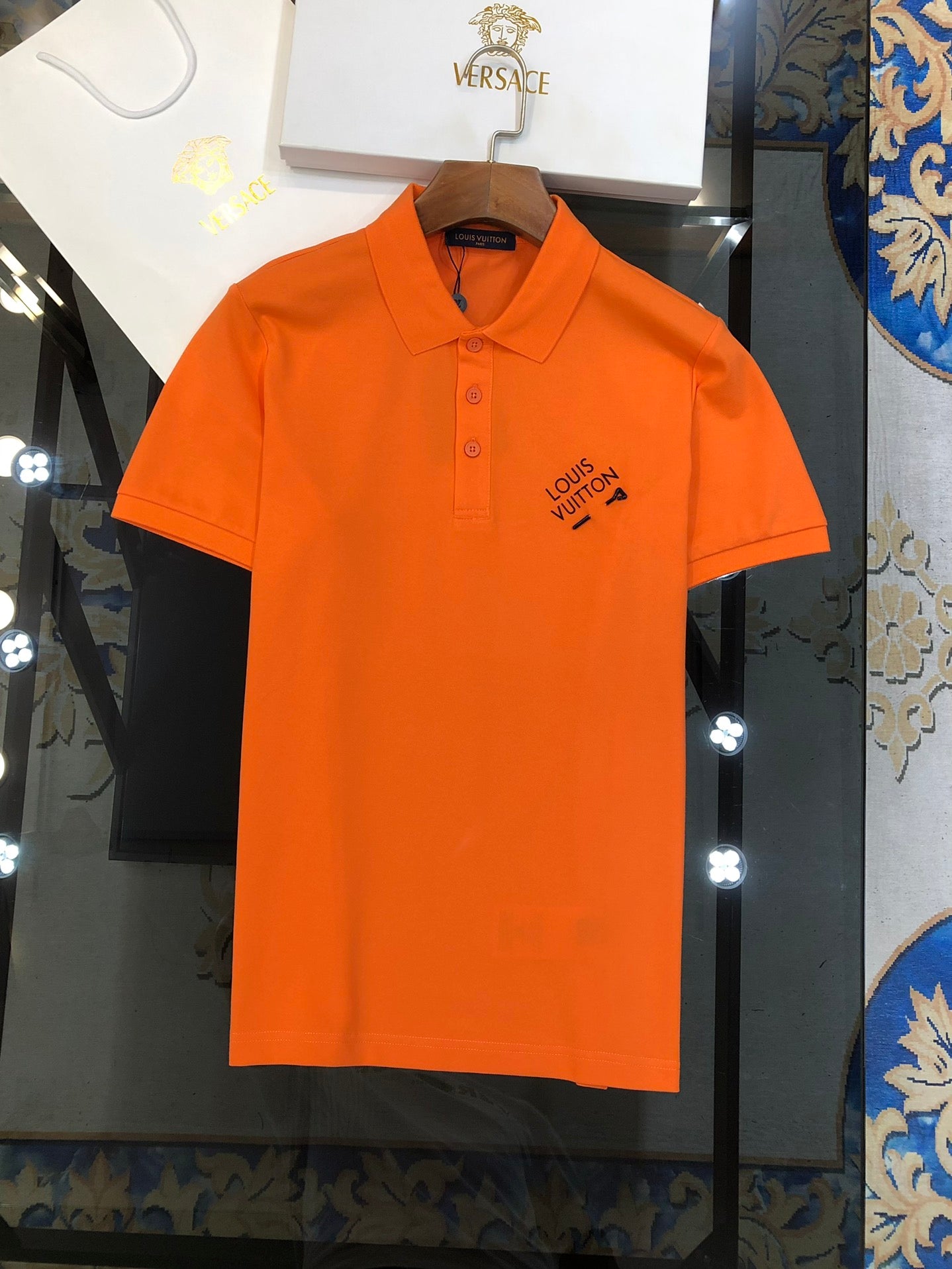Louis Vuitton P368 2024 Early Spring Men’s Polo Shirt – M-3XL, Luxury Cotton Blend, Unisex