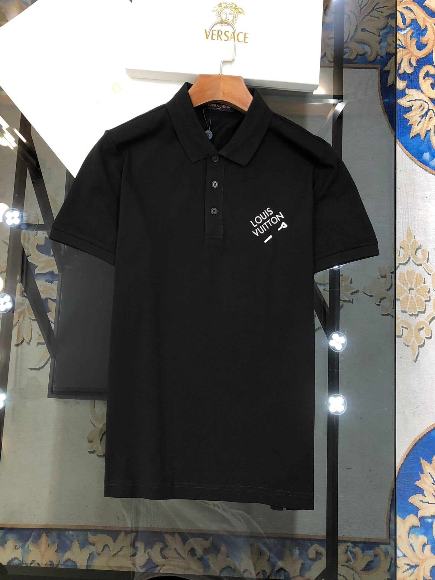 Louis Vuitton P368 2024 Early Spring Men’s Polo Shirt – M-3XL, Luxury Cotton Blend, Unisex