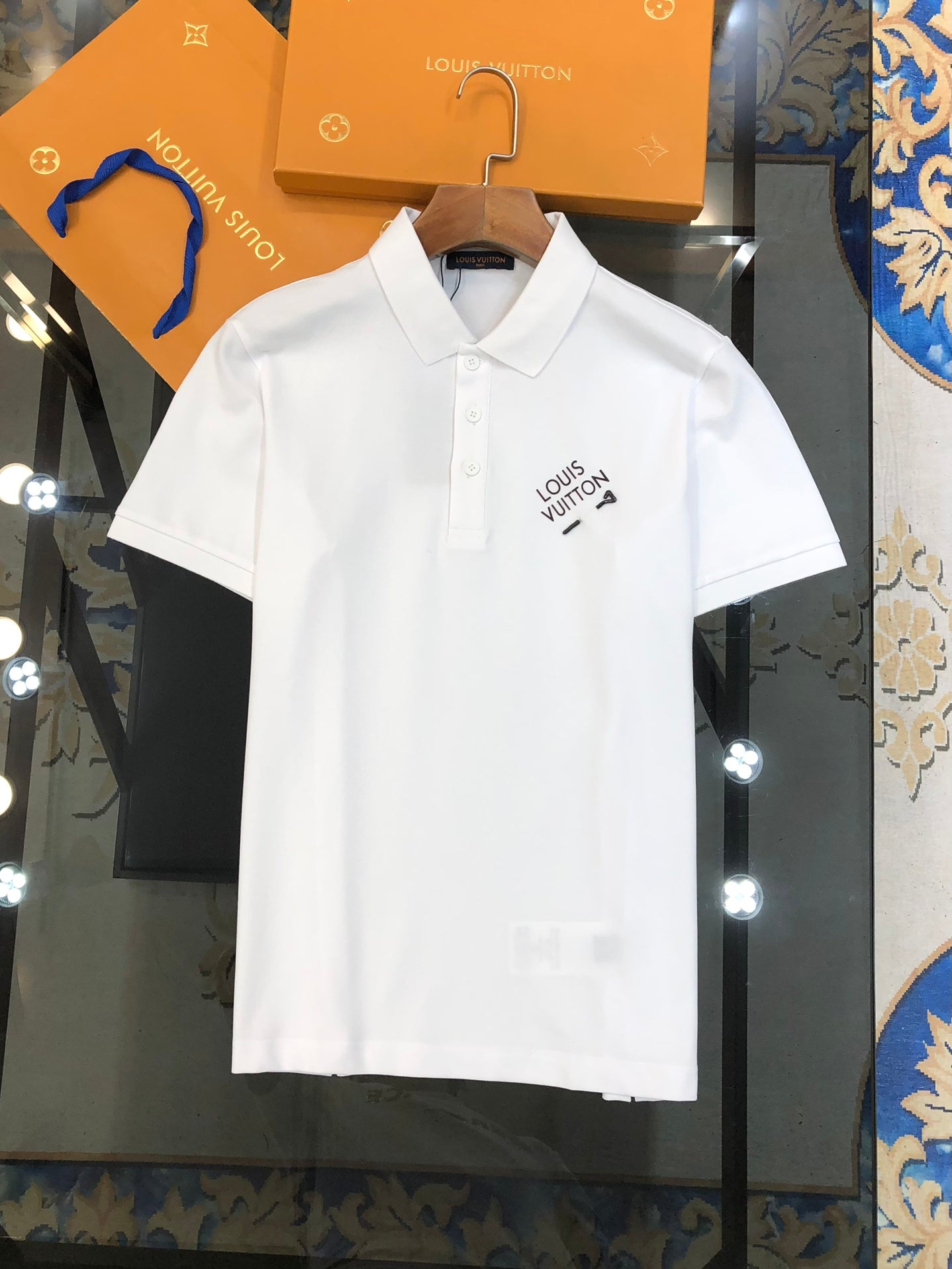 Louis Vuitton P368 2024 Early Spring Men’s Polo Shirt – M-3XL, Luxury Cotton Blend, Unisex