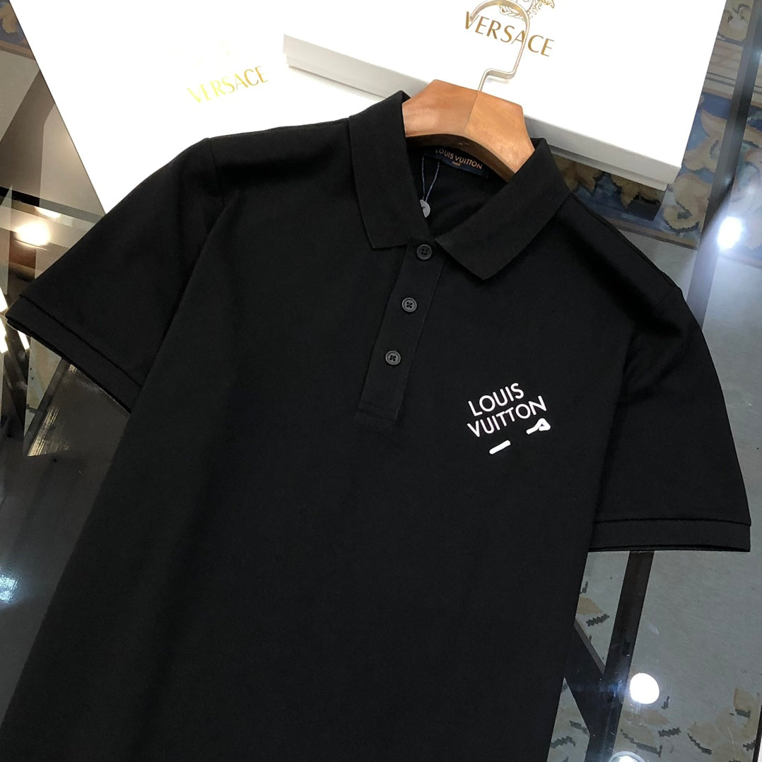 Louis Vuitton P368 2024 Early Spring Men’s Polo Shirt – M-3XL, Luxury Cotton Blend, Unisex