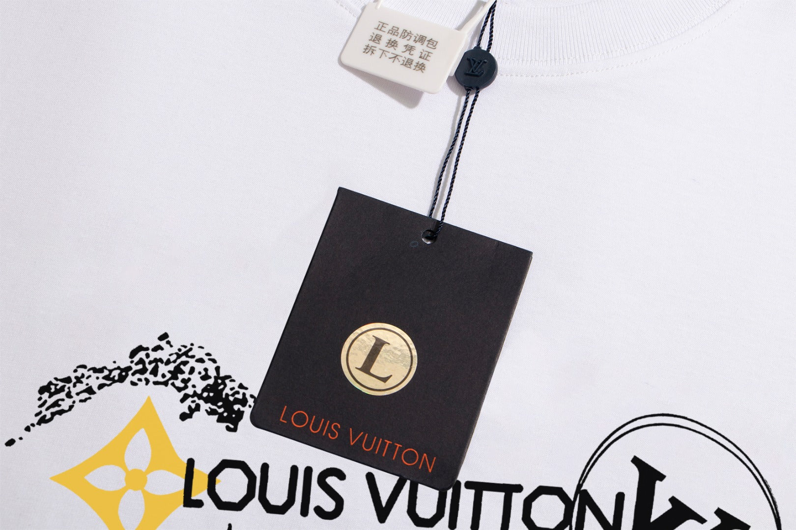 Louis Vuitton 2025 High-Quality Crew Neck T-Shirt – S-2XL, Unisex, Embroidered Sleeve Detail