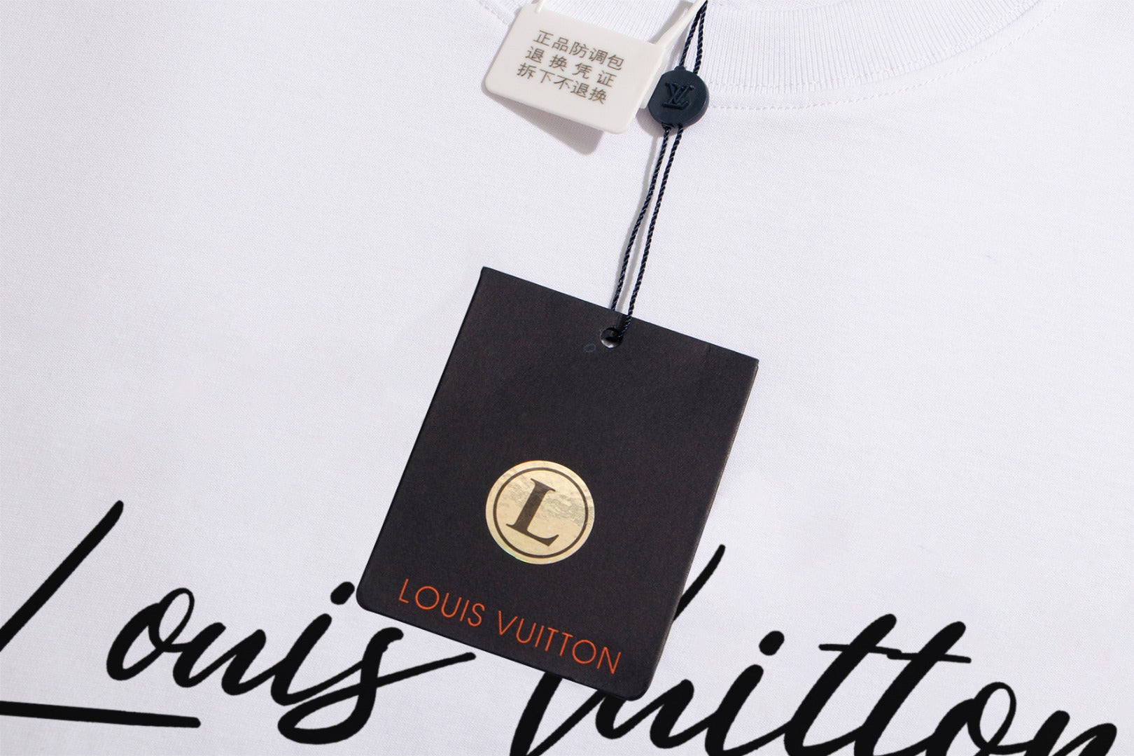 Louis Vuitton 2025 Premium Crew Neck T-Shirt – S-2XL, Unisex, Embroidered Sleeve Detail