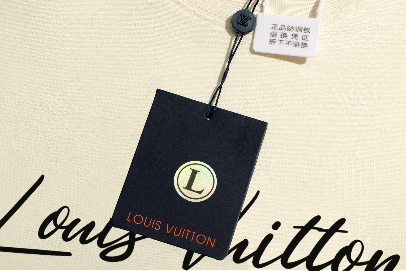 Louis Vuitton 2025 Premium Crew Neck T-Shirt – S-2XL, Unisex, Embroidered Sleeve Detail