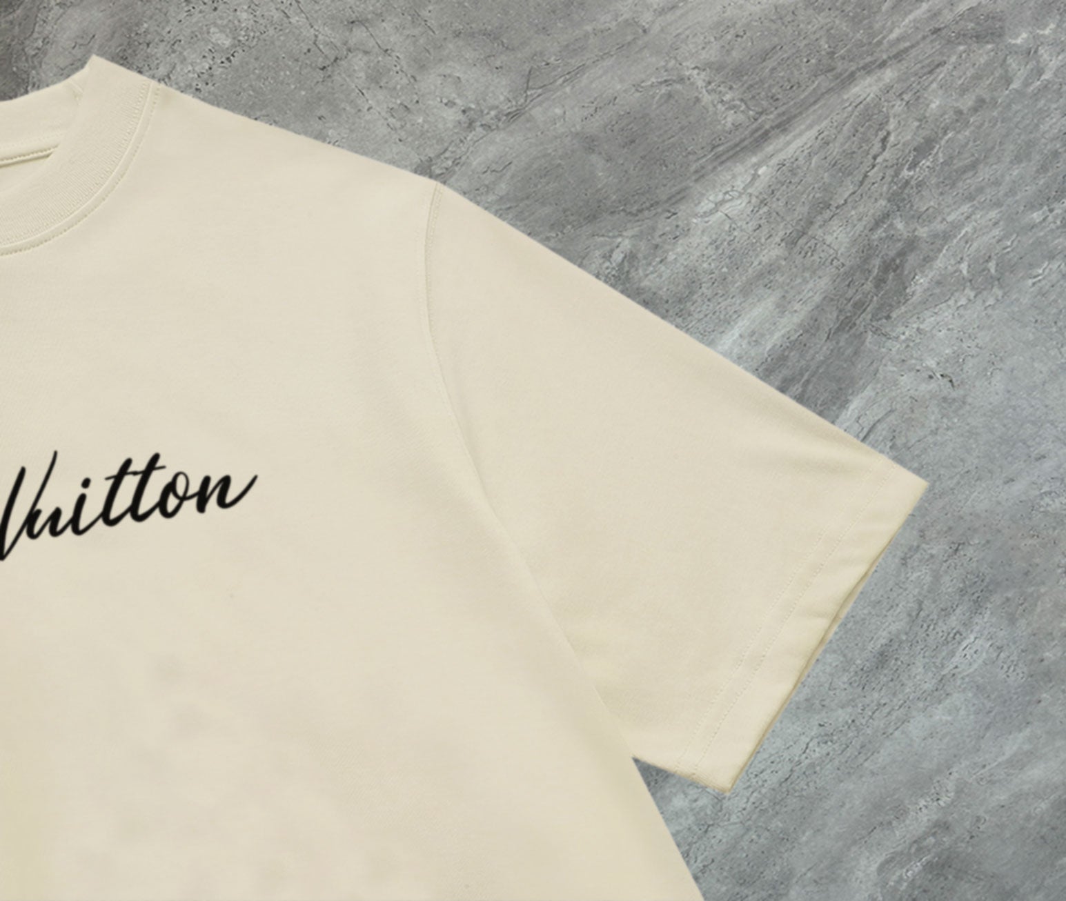 Louis Vuitton 2025 Premium Crew Neck T-Shirt – S-2XL, Unisex, Embroidered Sleeve Detail