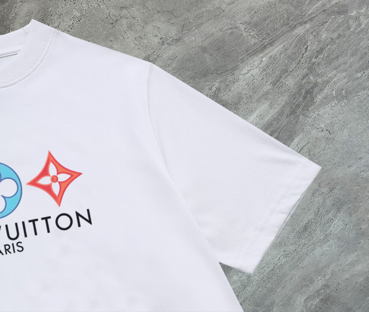 Louis Vuitton 2025 Premium Crew Neck T-Shirt – S-2XL, Unisex, Embroidered Sleeve Detail