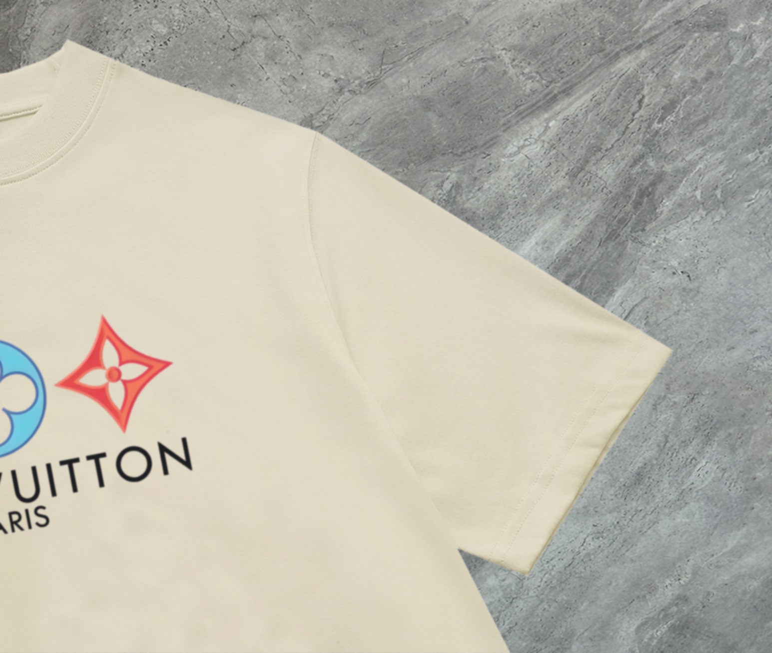 Louis Vuitton 2025 Premium Crew Neck T-Shirt – Unisex, S-2XL, Embroidered Sleeve Detail