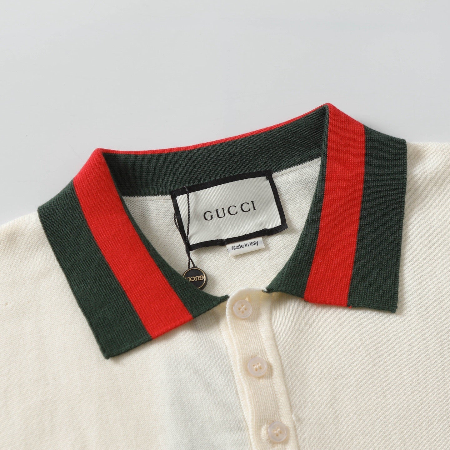 GUCCI Embroidered Logo Polo Knit Crewneck T-Shirt XS–L｜Unisex Premium Edition