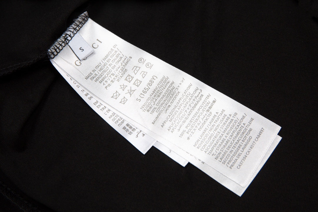 GUCCI Embroidered Logo T-Shirt Unisex XS–L｜Classic Pure Cotton Premium Edition