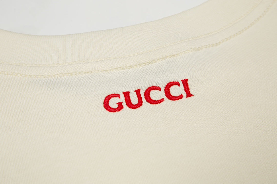 GUCCI Classic Logo Embroidered T-Shirt Unisex XS–L｜Premium Cotton Edition