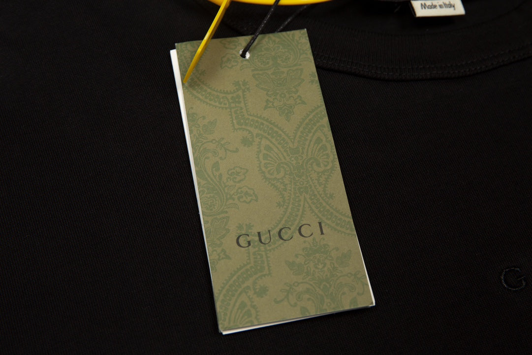 GUCCI Embroidered Letter Logo T-Shirt Unisex XS–L｜Premium Cotton Classic Edition