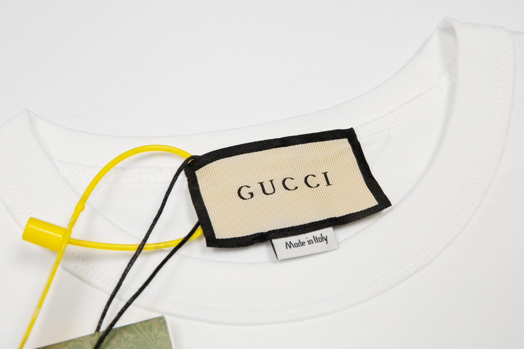 GUCCI Chest Letter Embroidered T-Shirt Unisex XS–L｜Premium Cotton Edition