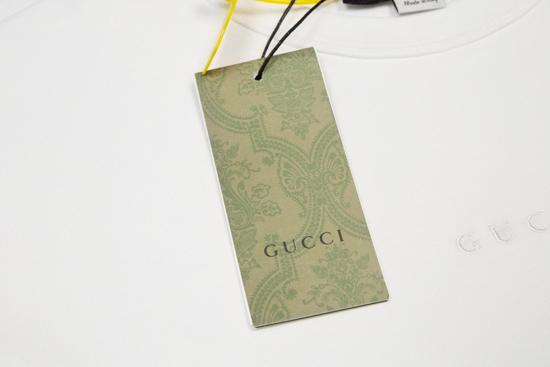 GUCCI Chest Letter Embroidered T-Shirt Unisex XS–L｜Premium Cotton Edition