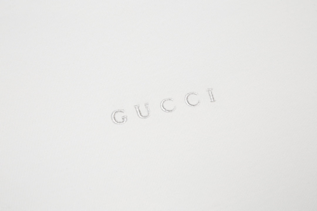 GUCCI Chest Letter Embroidered T-Shirt Unisex XS–L｜Premium Cotton Edition
