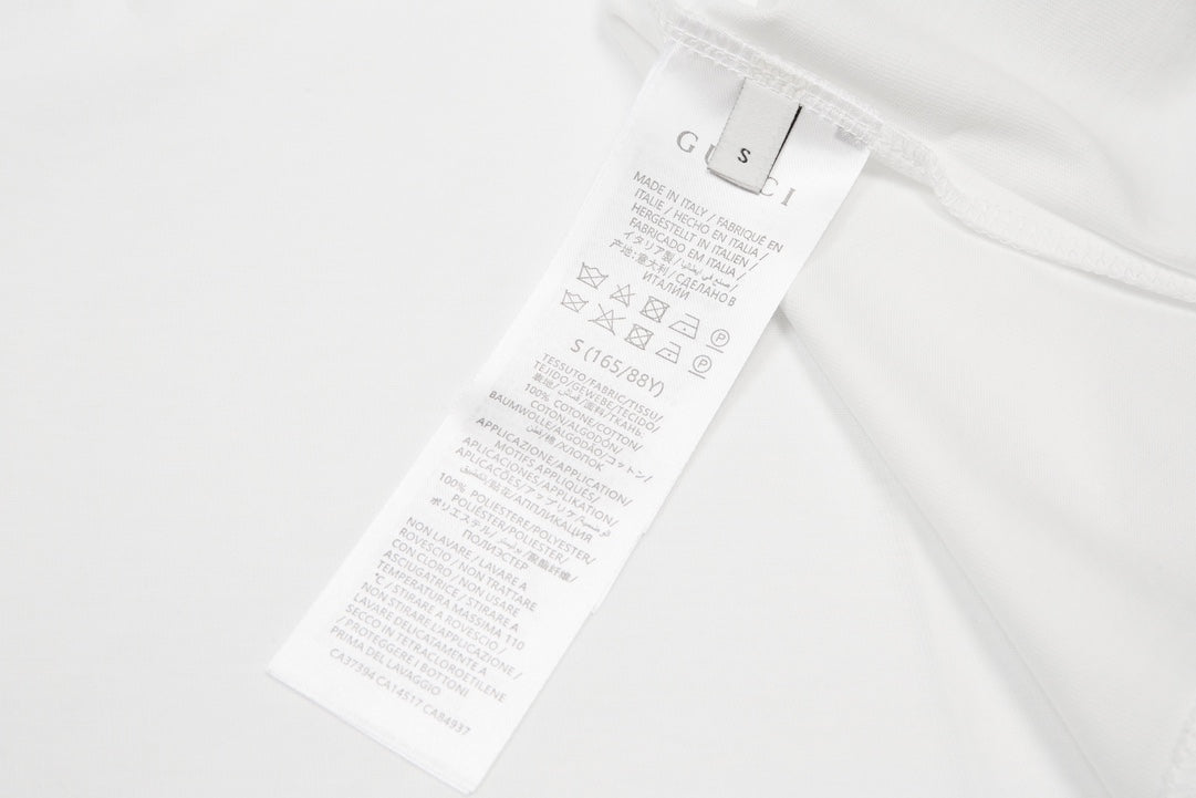 GUCCI Chest Letter Embroidered T-Shirt Unisex XS–L｜Premium Cotton Edition