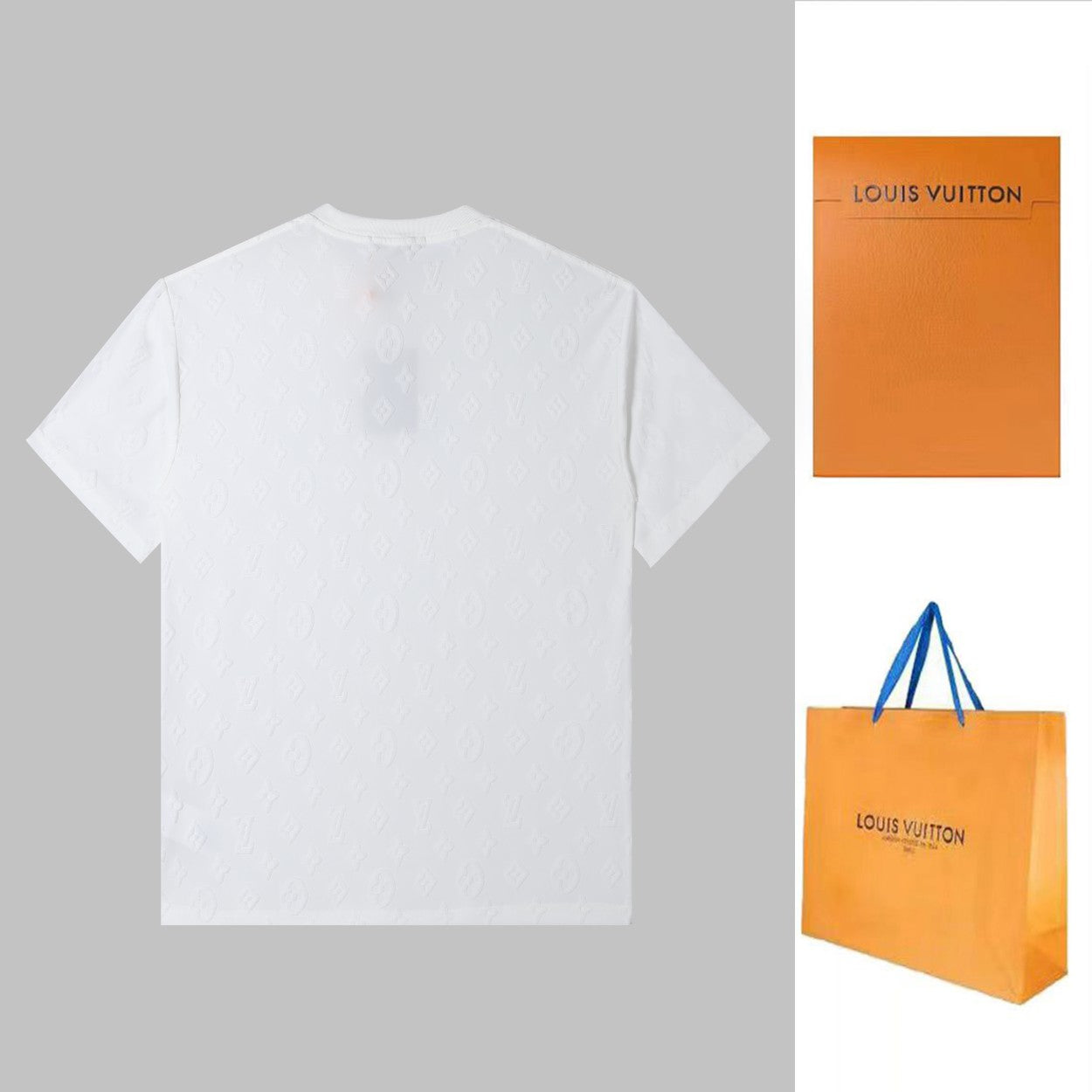 Louis Vuitton 2024 SS Jacquard Monogram T-Shirt – Unisex Crewneck, Classic All-Over LV Pattern, Premium Cotton (S–XL)