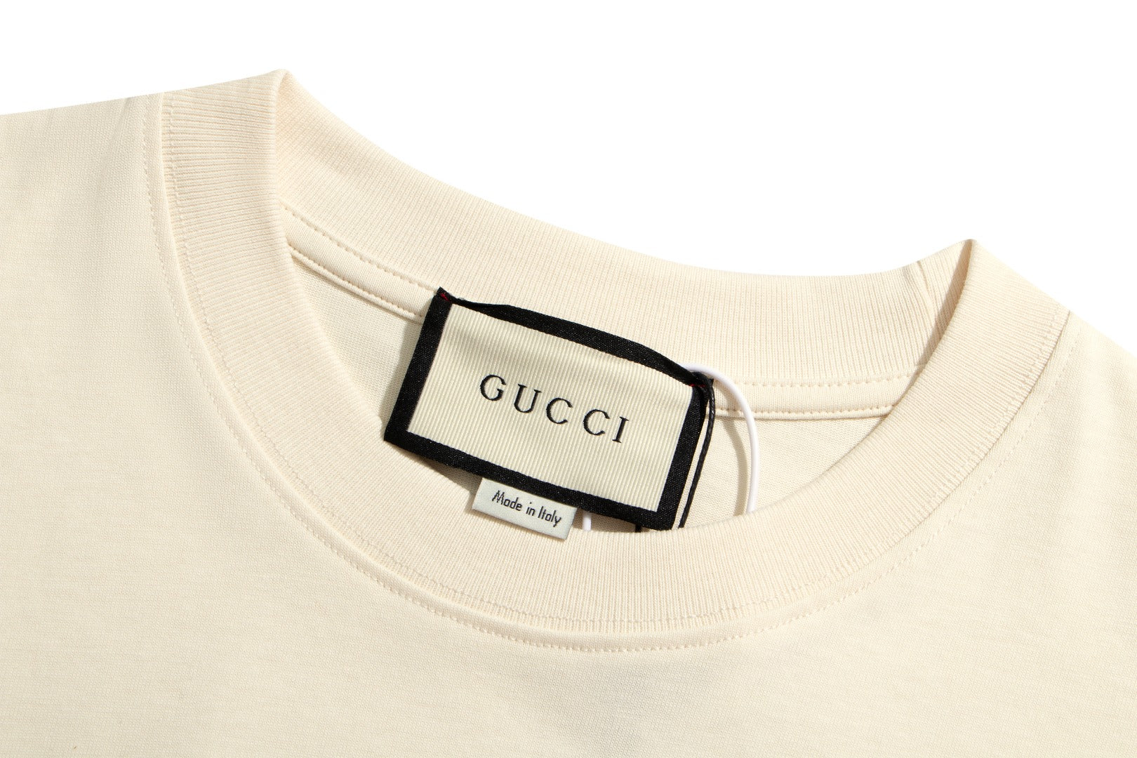 GUCCI 2024 Spring/Summer Logo Print T-Shirt | Double-Shoulder Design | 250g Premium Cotton | Unisex S–XXL | Gift Packaging