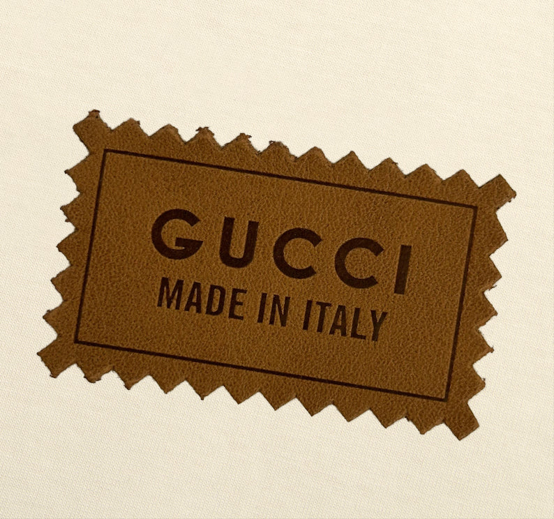 GUCCI 2024 Spring/Summer Logo Print T-Shirt | Double-Shoulder Design | 250g Premium Cotton | Unisex S–XXL | Gift Packaging