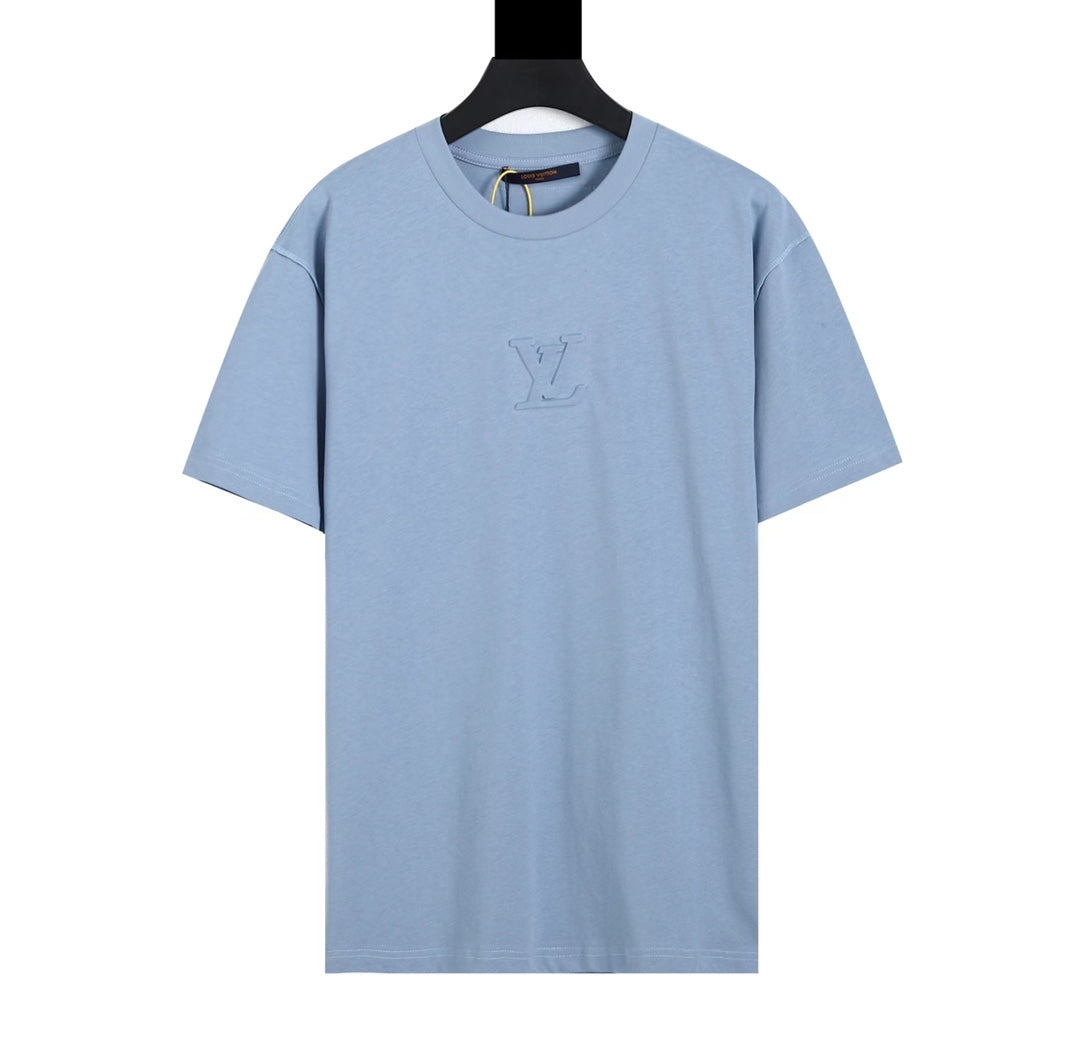 Louis Vuitton 2023 Embossed Logo T-Shirt – Unisex 3D Raised Letter Tee, Premium Cotton (XS–L)