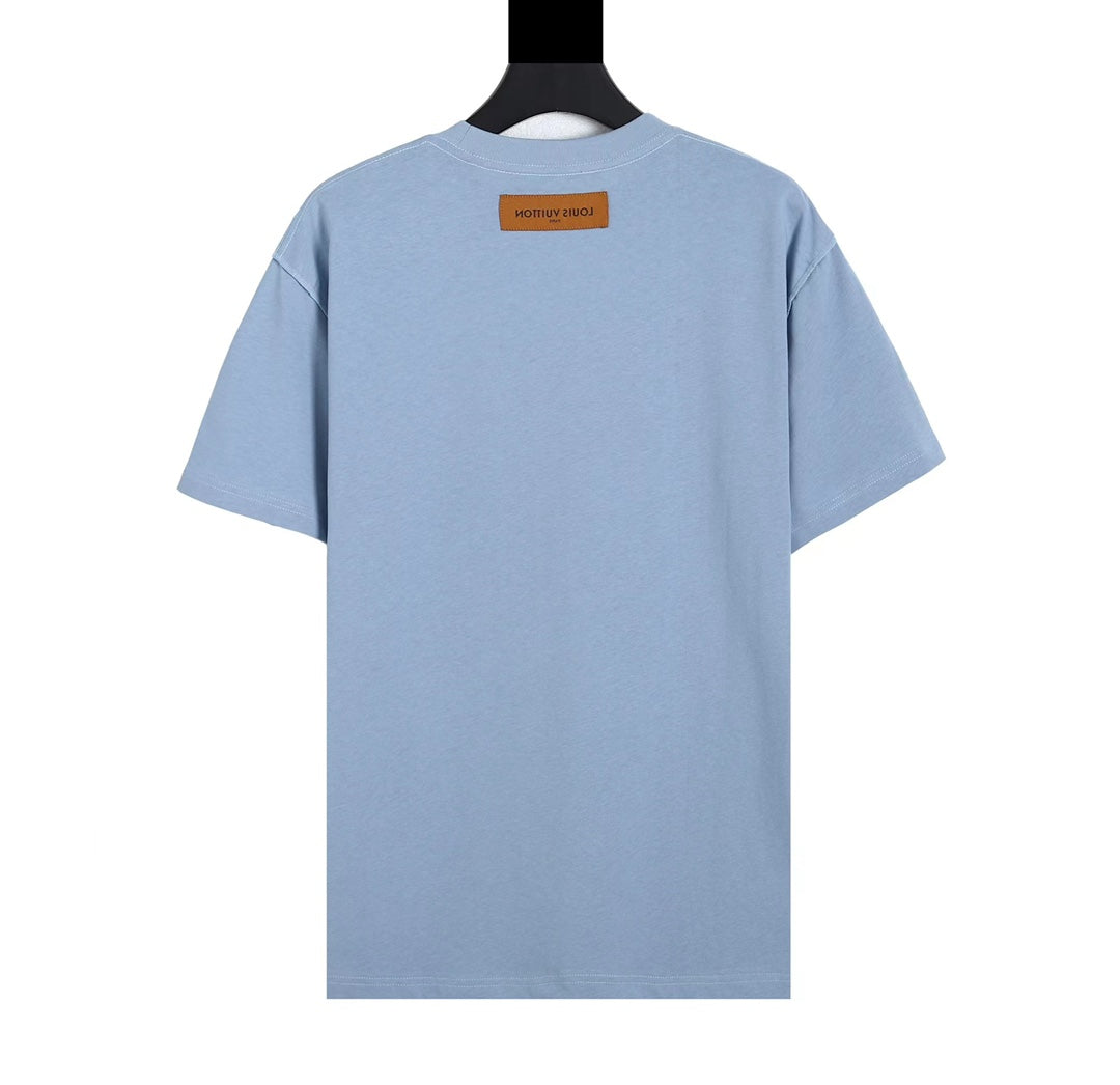 Louis Vuitton 2023 Embossed Logo T-Shirt – Unisex 3D Raised Letter Tee, Premium Cotton (XS–L)
