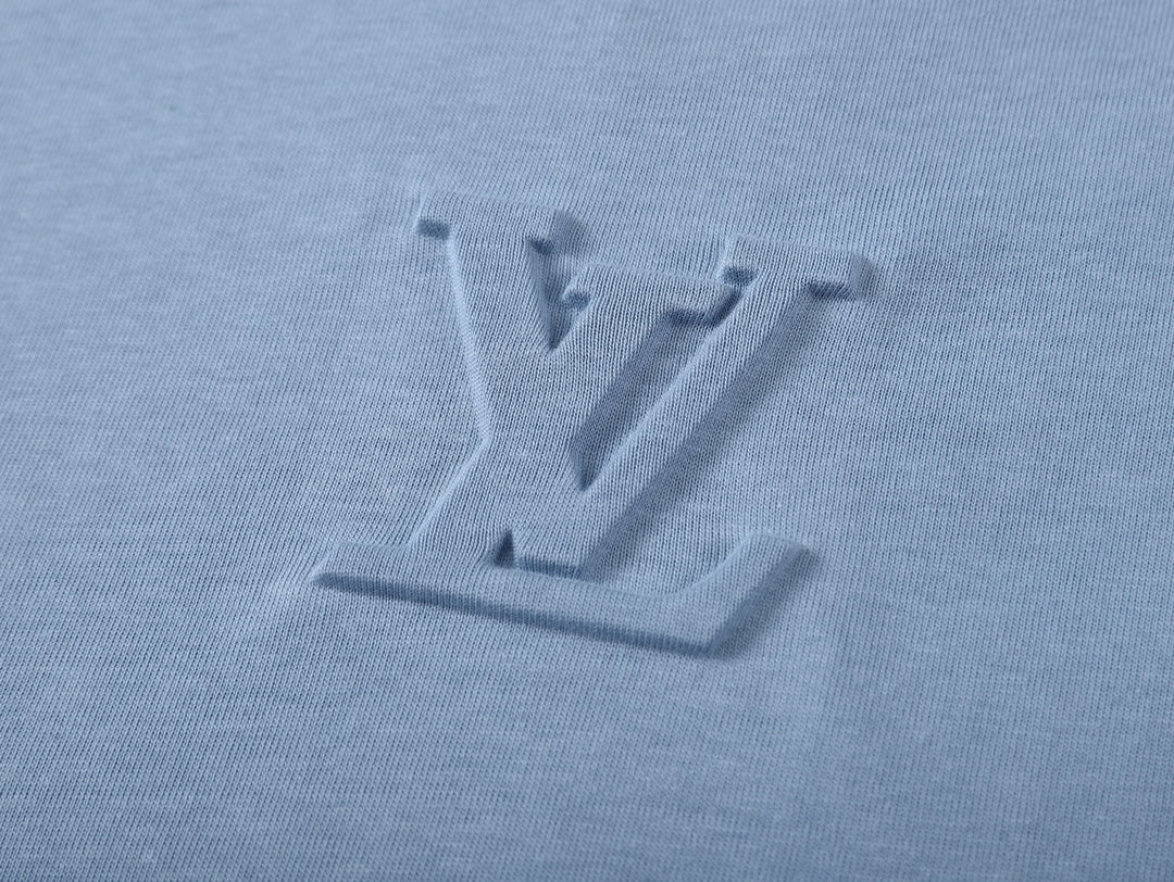 Louis Vuitton 2023 Embossed Logo T-Shirt – Unisex 3D Raised Letter Tee, Premium Cotton (XS–L)
