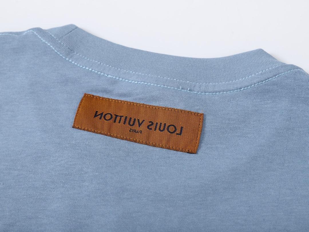 Louis Vuitton 2023 Embossed Logo T-Shirt – Unisex 3D Raised Letter Tee, Premium Cotton (XS–L)