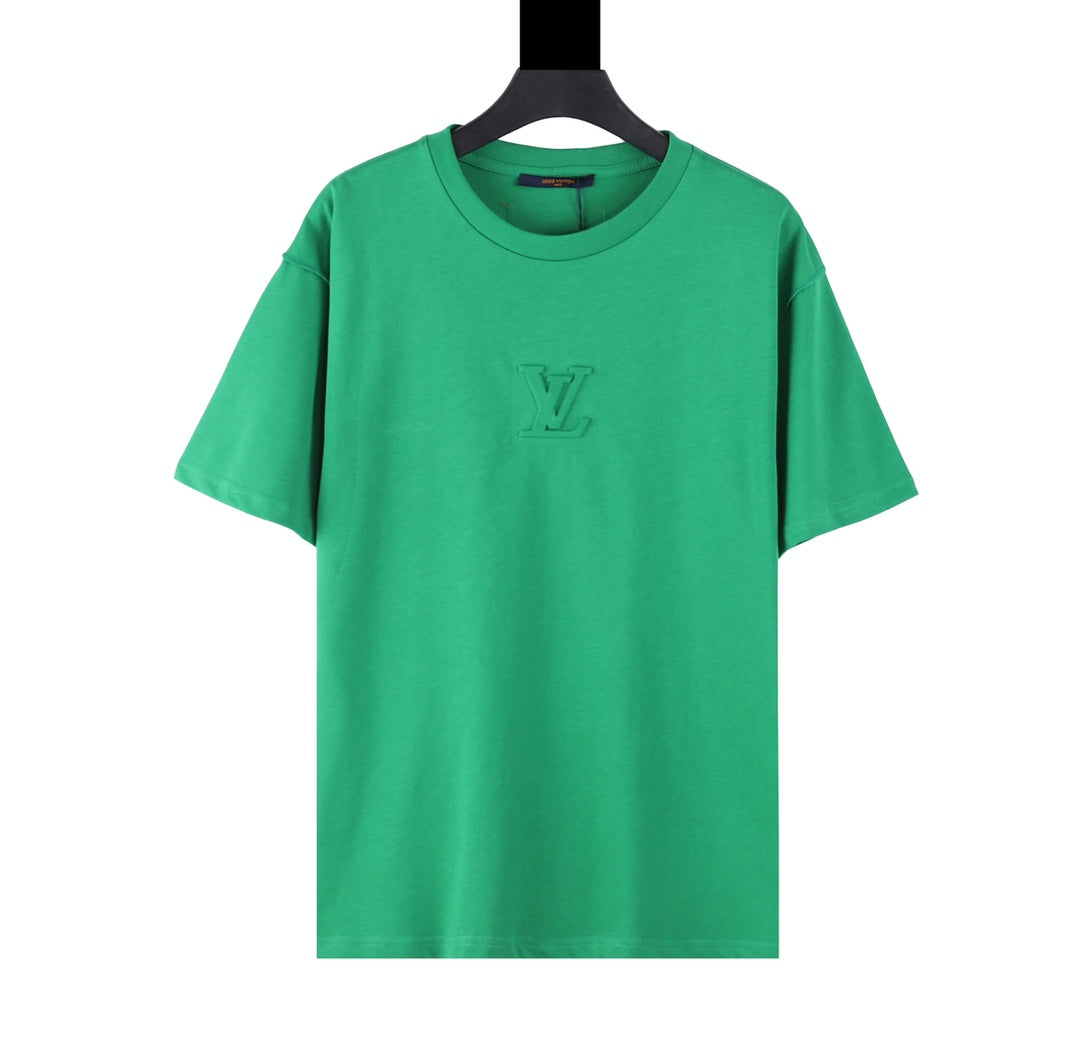 Louis Vuitton 2021 Embossed Logo T-Shirt – Unisex 3D Raised Letter Tee, Premium Cotton (XS–L)
