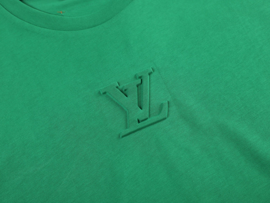 Louis Vuitton 2021 Embossed Logo T-Shirt – Unisex 3D Raised Letter Tee, Premium Cotton (XS–L)
