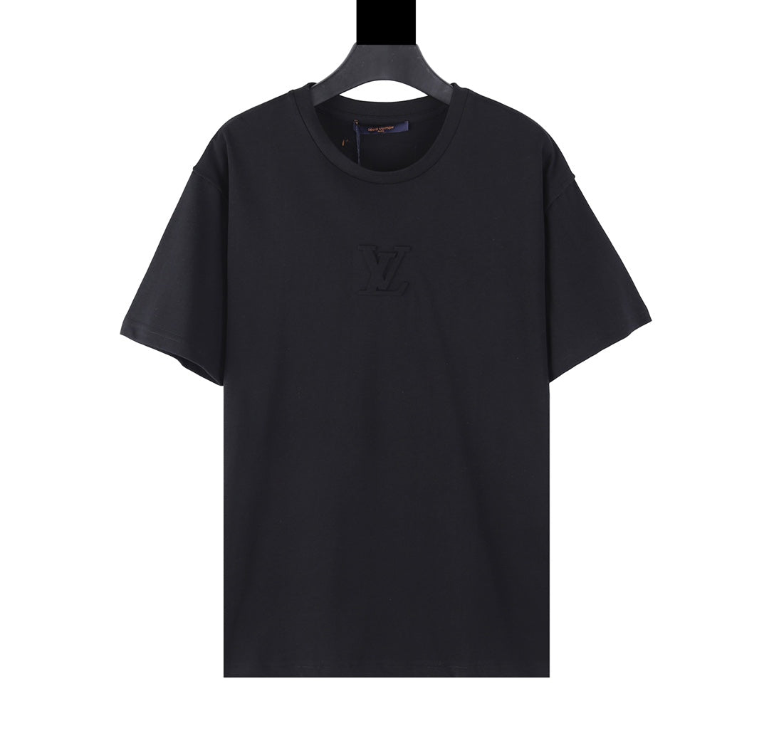 Louis Vuitton 2021 Embossed Logo T-Shirt – Unisex 3D Raised Letter Tee, Premium Cotton (XS–L)