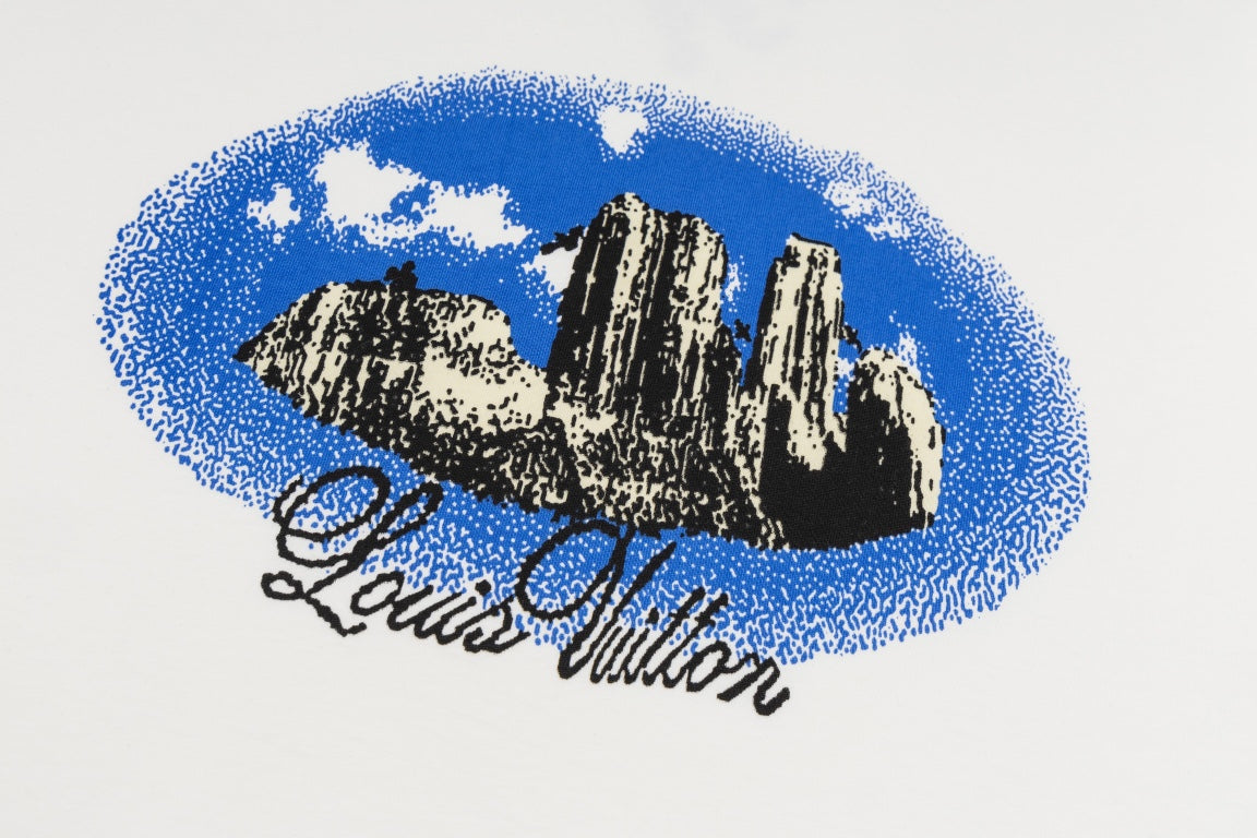 Louis Vuitton 24SS Western Sky Island T-Shirt – Premium Cotton Tee, Unisex (XS–L)
