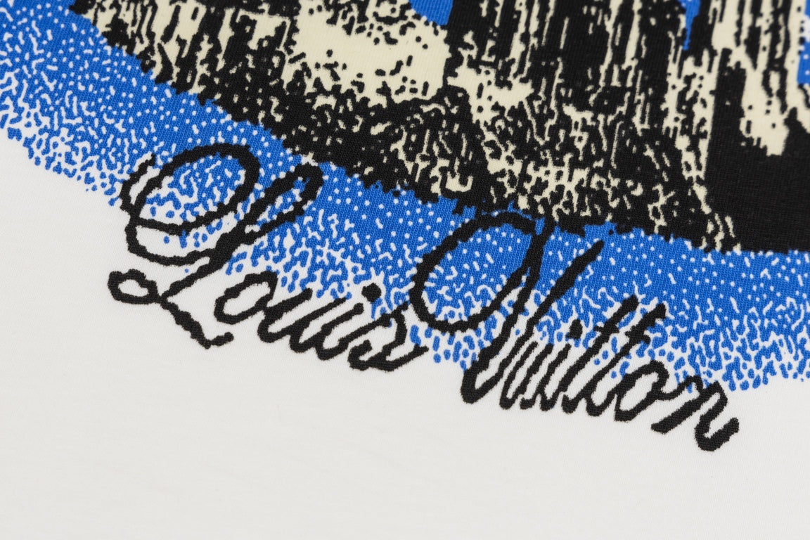Louis Vuitton 24SS Western Sky Island T-Shirt – Premium Cotton Tee, Unisex (XS–L)