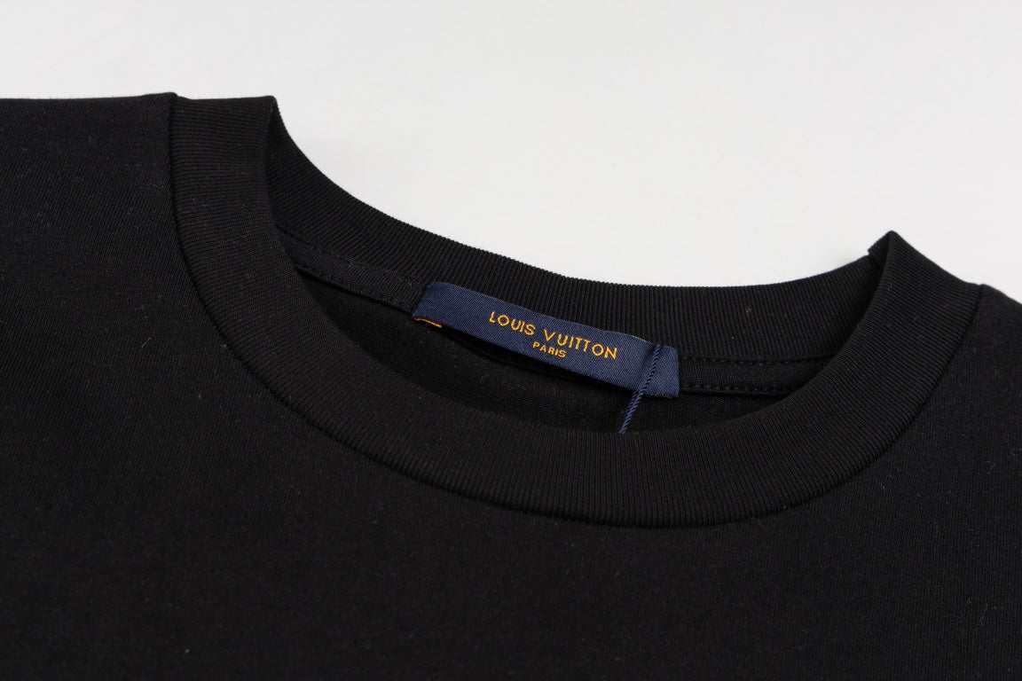 Louis Vuitton 24SS Pharrell Williams Beaded Letter Embroidered T-Shirt – Premium Cotton, Unisex (XS–L)