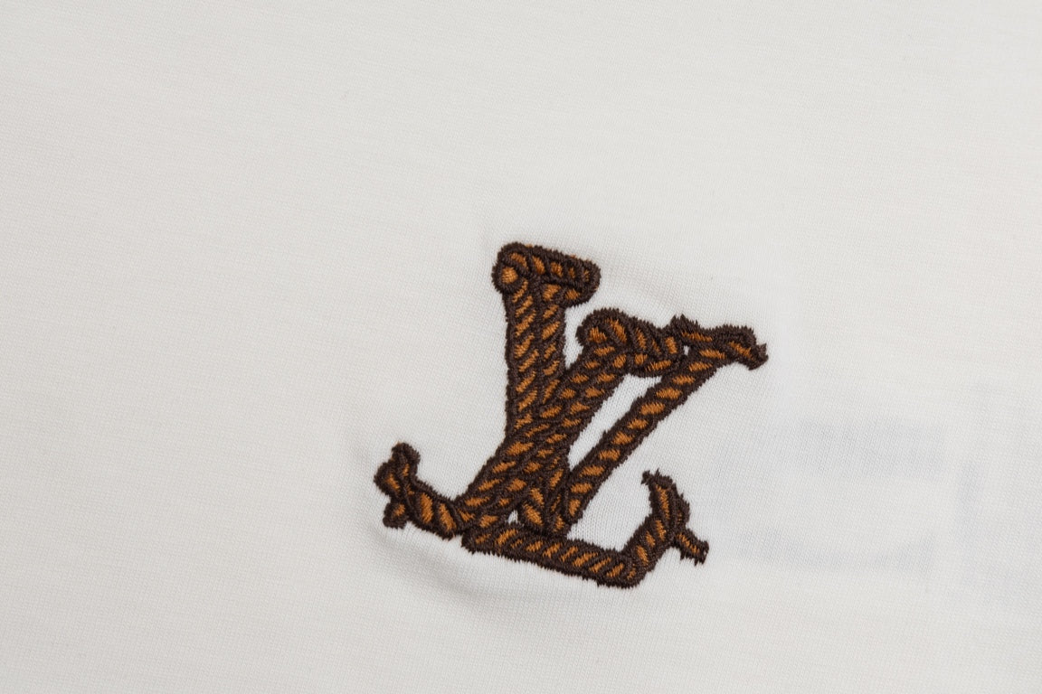 Louis Vuitton 24SS Western Cowboy Full Embroidered T-Shirt – Premium Cotton, Unisex (XS–L)