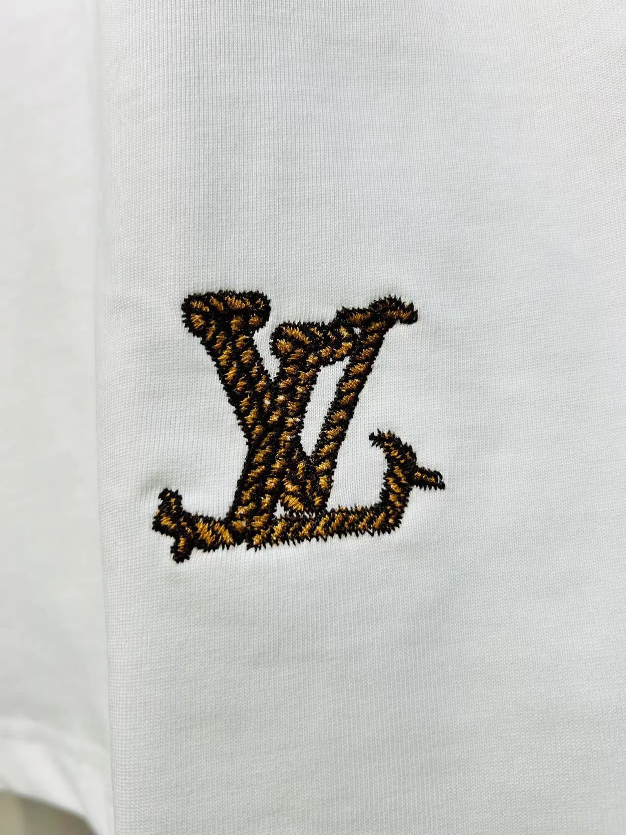 Louis Vuitton Western Cowboy Embroidered T-Shirt – Premium Cotton, Unisex (XS–L)