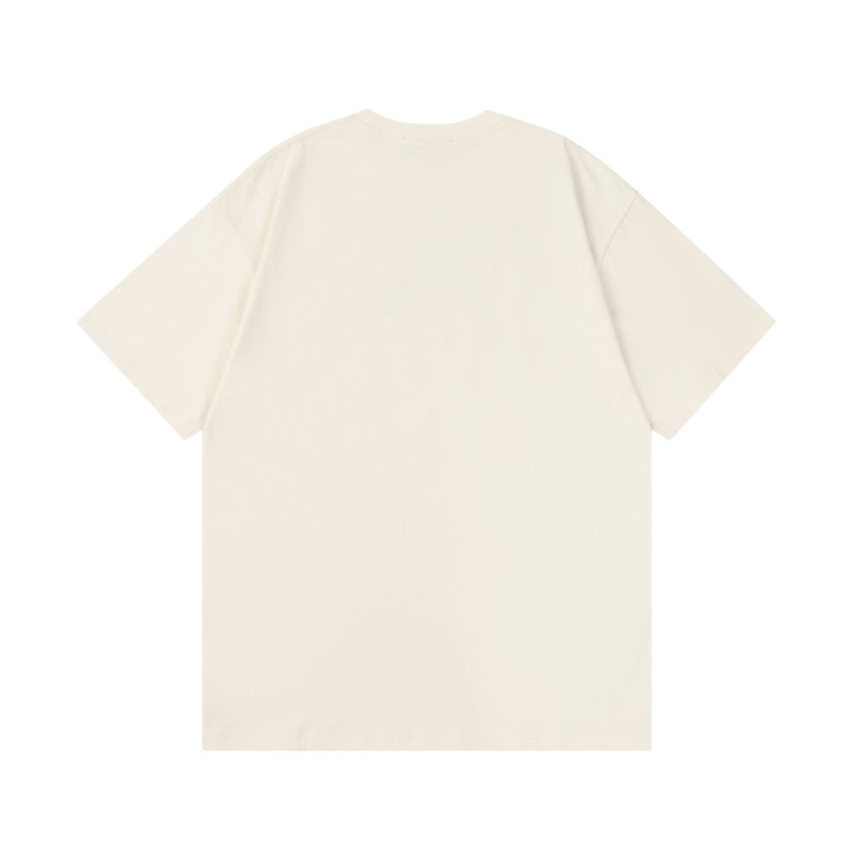 GUCCI Unisex Embroidered Logo T-Shirt – 2024 Spring/Summer Luxury Collection, Black/Beige, Sizes XS–L
