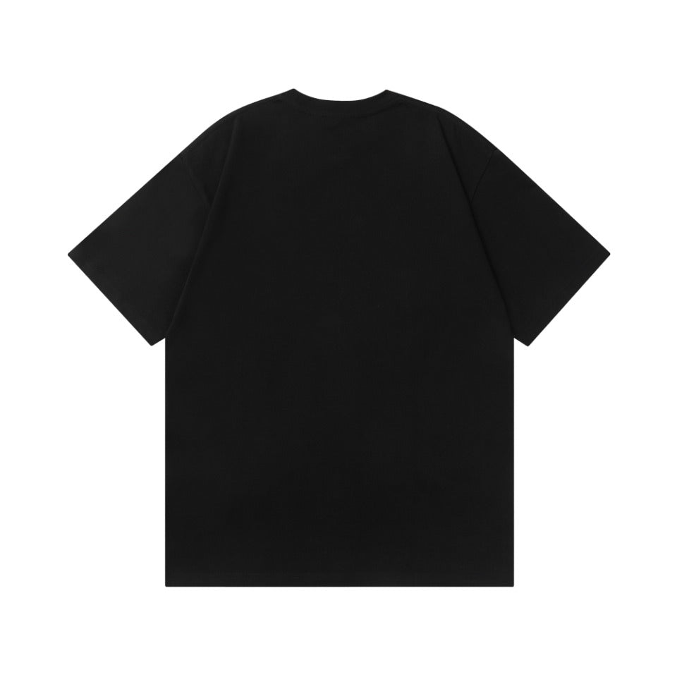 GUCCI Unisex Embroidered Logo Cotton T-Shirt – 2024 Spring/Summer Luxury Collection, Black/Beige, Sizes XS–L (Fits Like M–XXL)