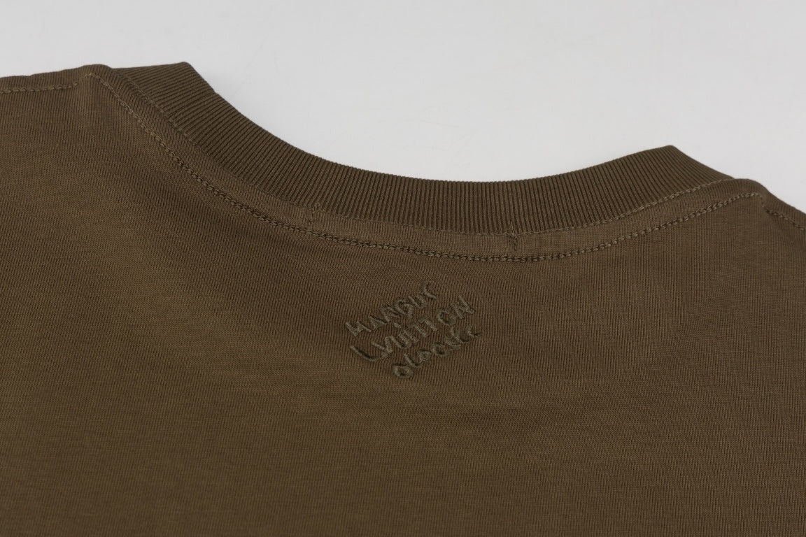 Louis Vuitton 2024SS Pharrell Stud & Rhinestone Embroidered T-Shirt – Premium Cotton 260g – XS, S, M, L