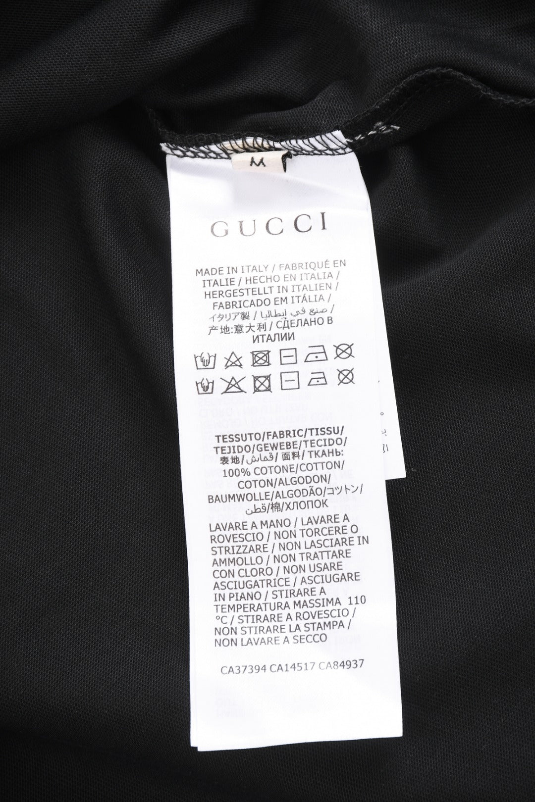 GUCCI 25SS Unisex Hollow Spray-Ink Double G Logo Crewneck T-Shirt – Apricot/Black, Sizes XS–L