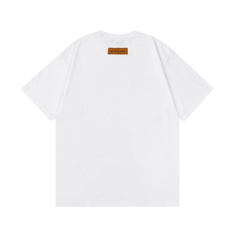 Louis Vuitton 23SS Graffiti Print T-Shirt – 350G Premium Cotton – XS, S, M, L