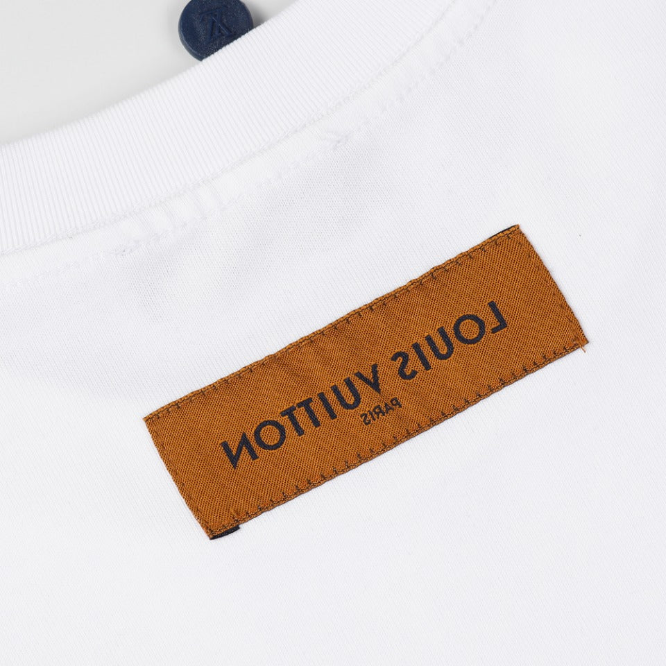 Louis Vuitton 23SS Graffiti Print T-Shirt – 350G Premium Cotton – XS, S, M, L