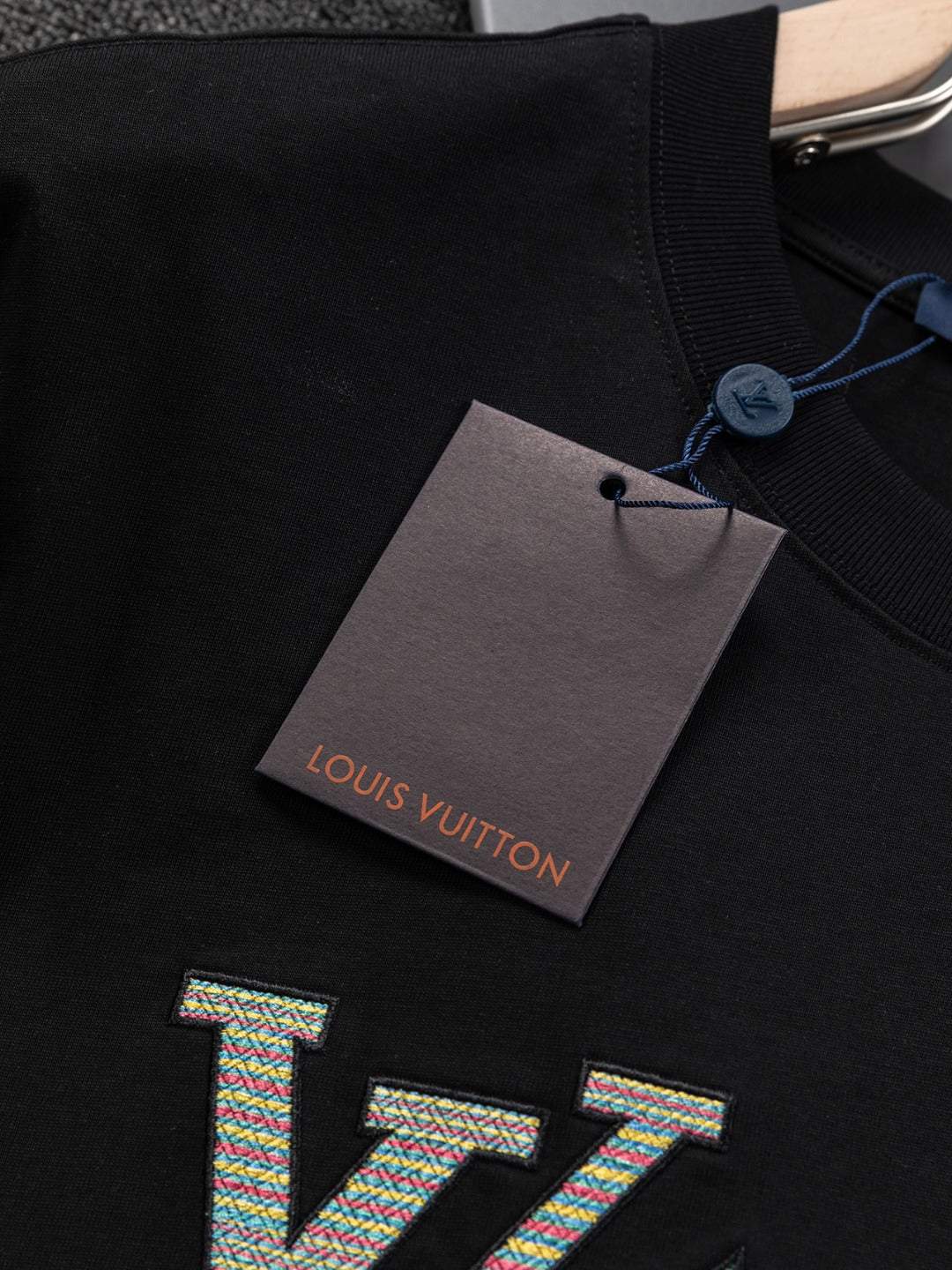 Louis Vuitton 25SS Rainbow Letter Embroidered Logo T-Shirt – XS, S, M, L – Unisex Premium Cotton Tee