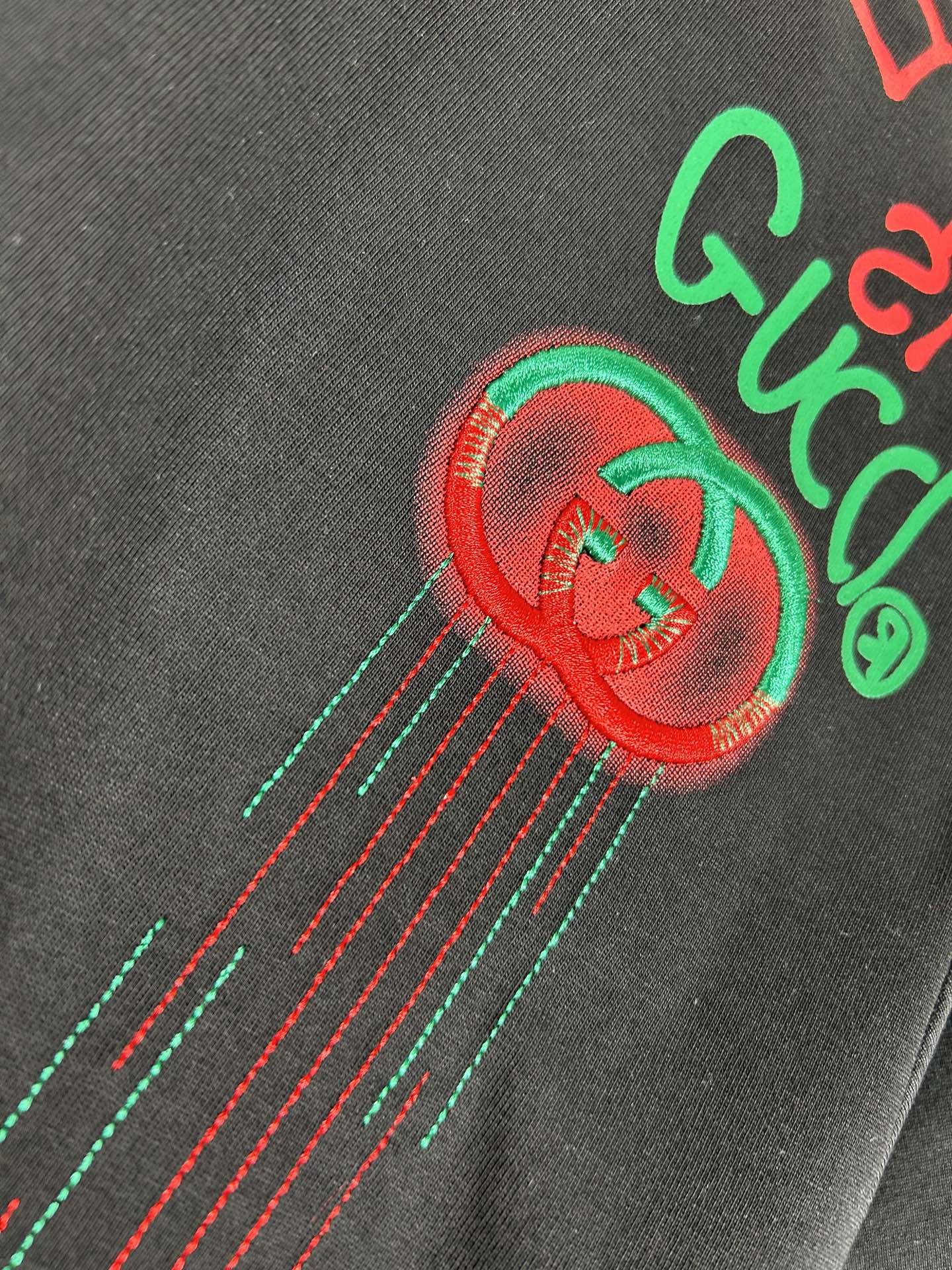 GUCCI Embroidered Graphic Cotton T-Shirt – Unisex Oversized Fit, White, S–XL