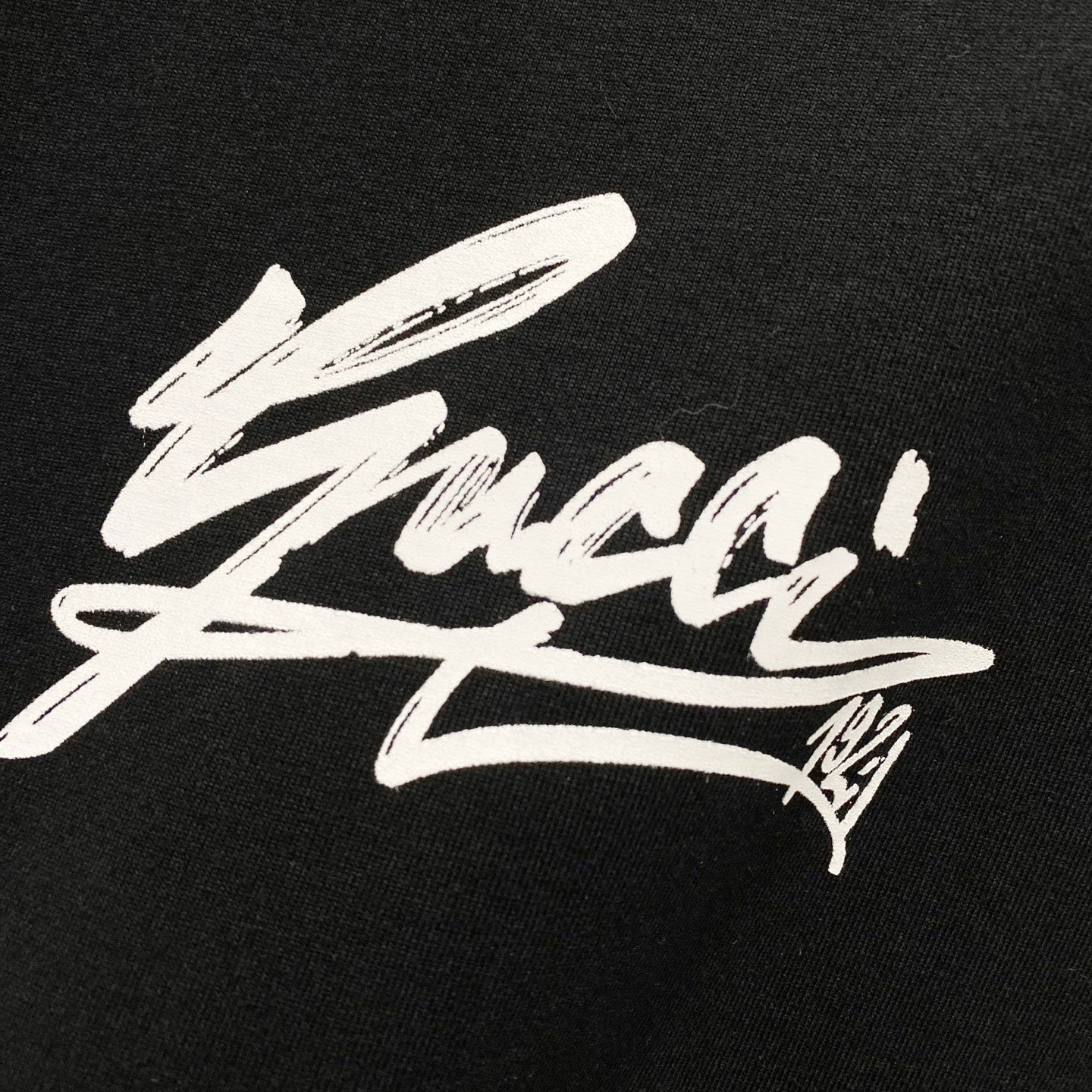 GUCCI Signature Logo Print Crewneck T-Shirt – Unisex Premium Cotton in Black/White, S–XL