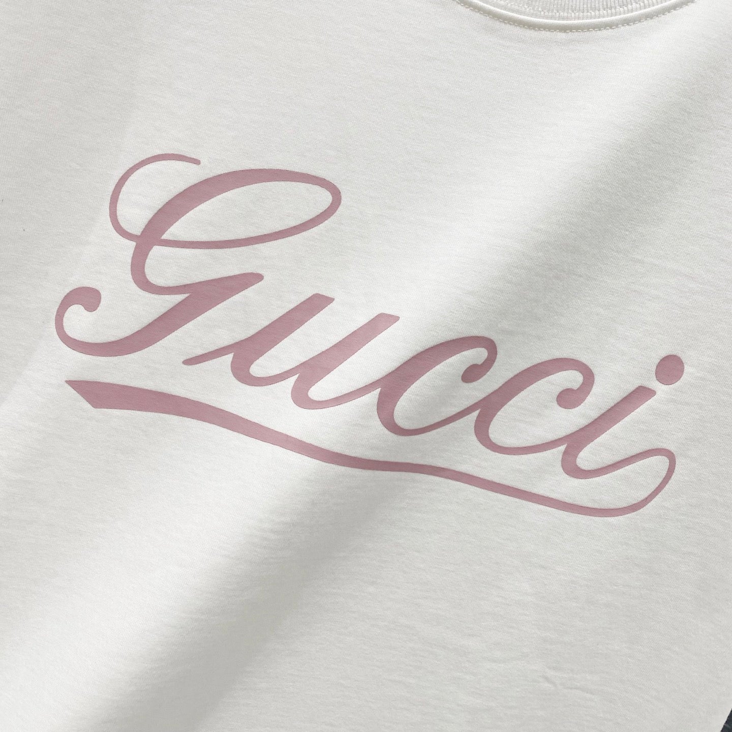 GUCCI Musical Note Signature Logo Print Crewneck T-Shirt – Unisex Premium Cotton in Black/White, S–XL