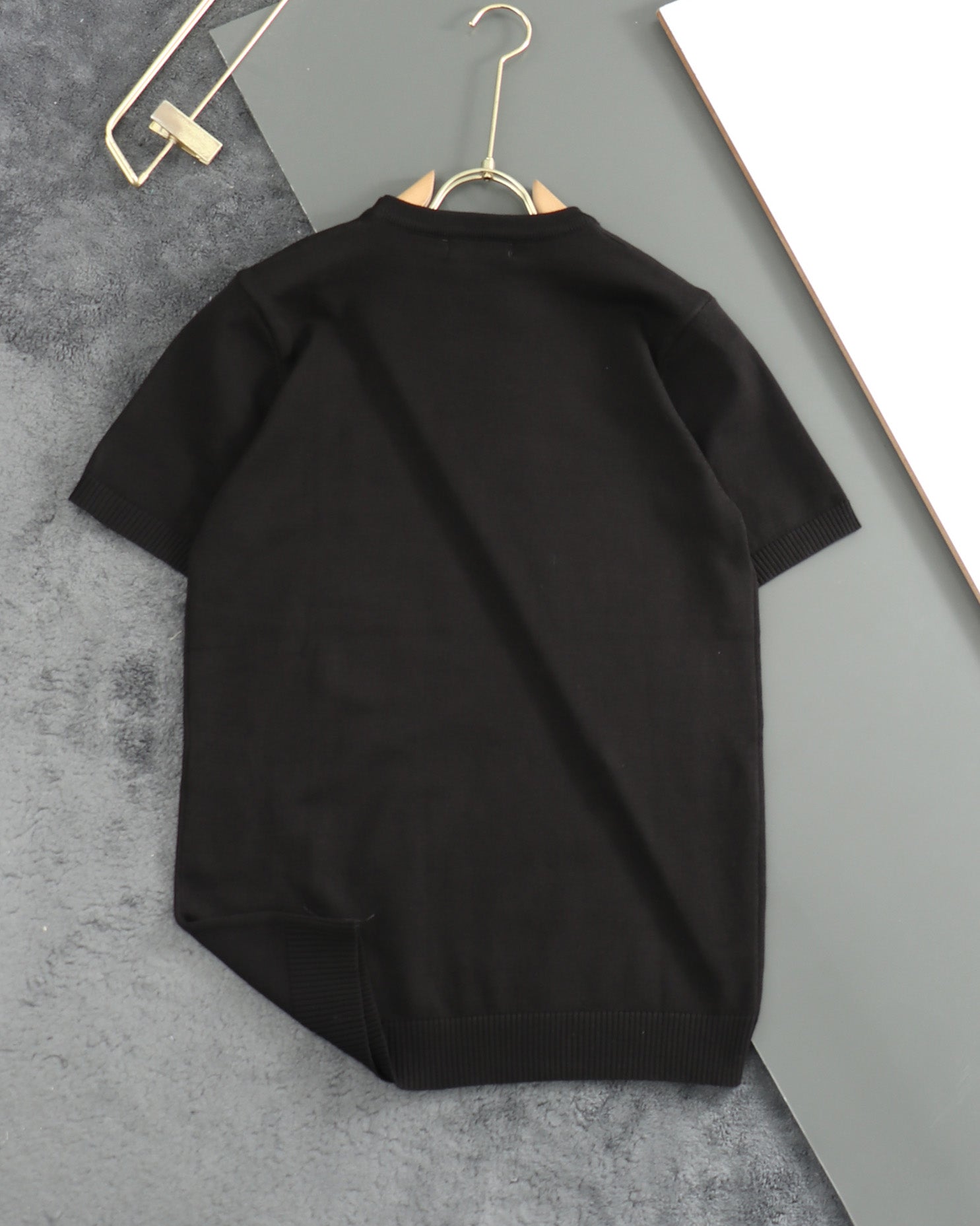 GUCCI Early Autumn Polo Collar Knit T-Shirt – Men’s Premium Wool & Tencel Blend, M–4XL