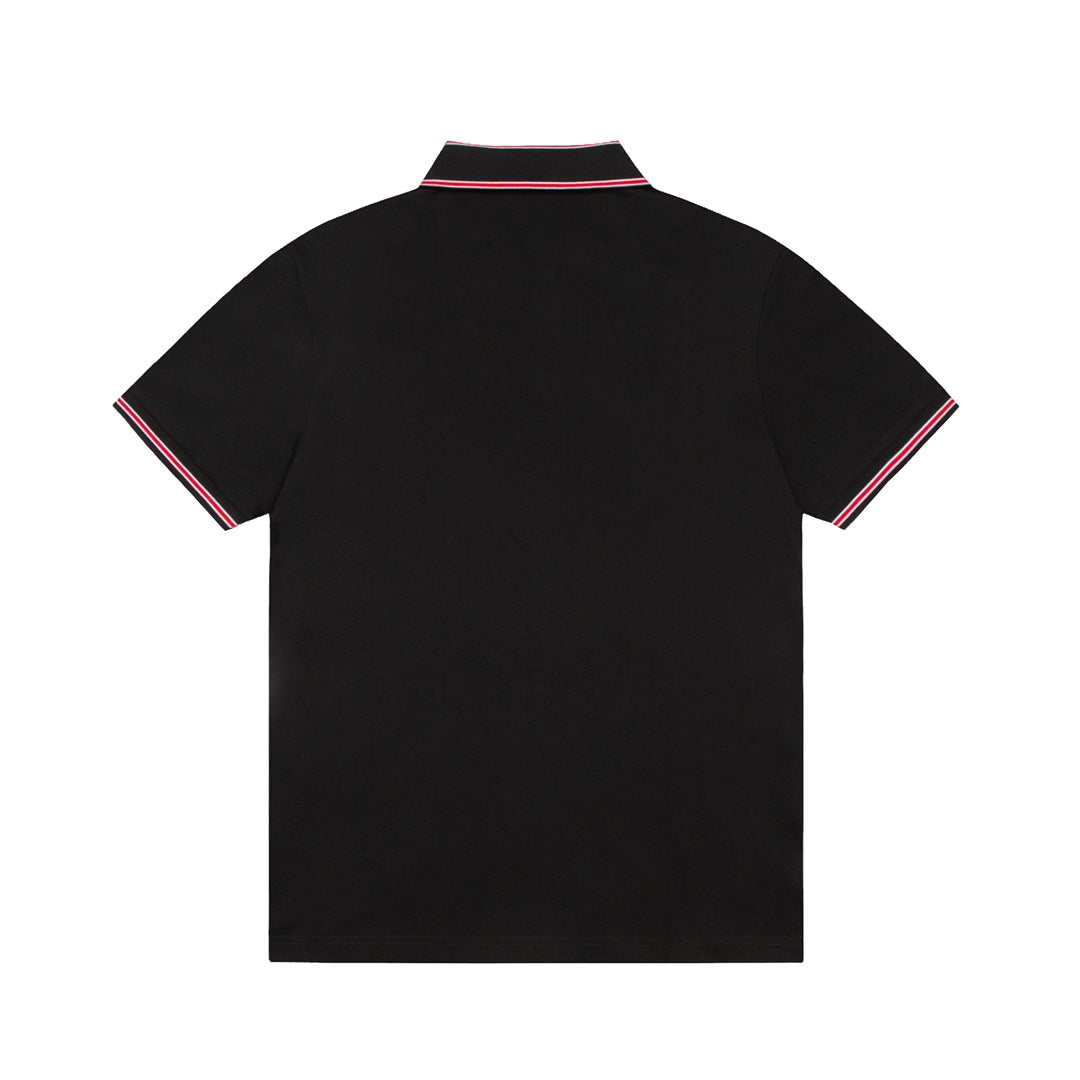 GUCCI 2024 Spring/Summer Contrast-Panel Polo Shirt – Men’s Premium Cotton, White, M–3XL