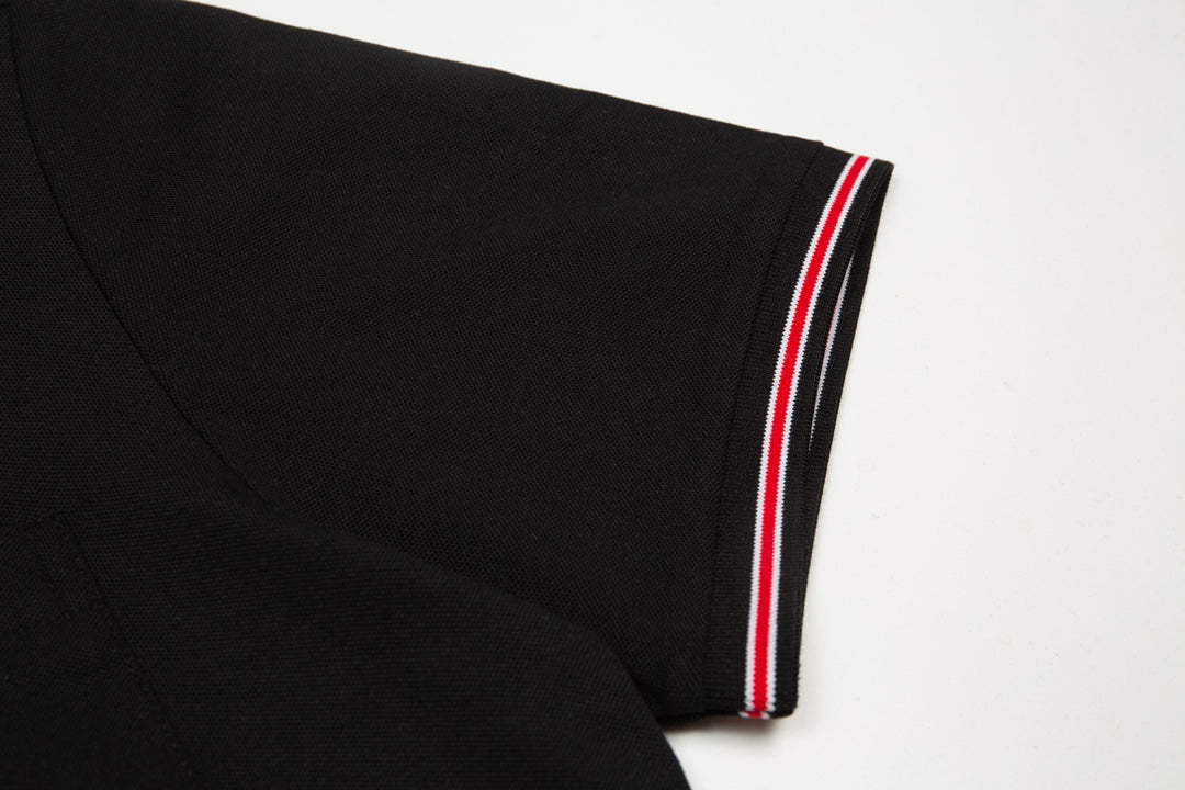 GUCCI 2024 Spring/Summer Contrast-Panel Polo Shirt – Men’s Premium Cotton, White, M–3XL