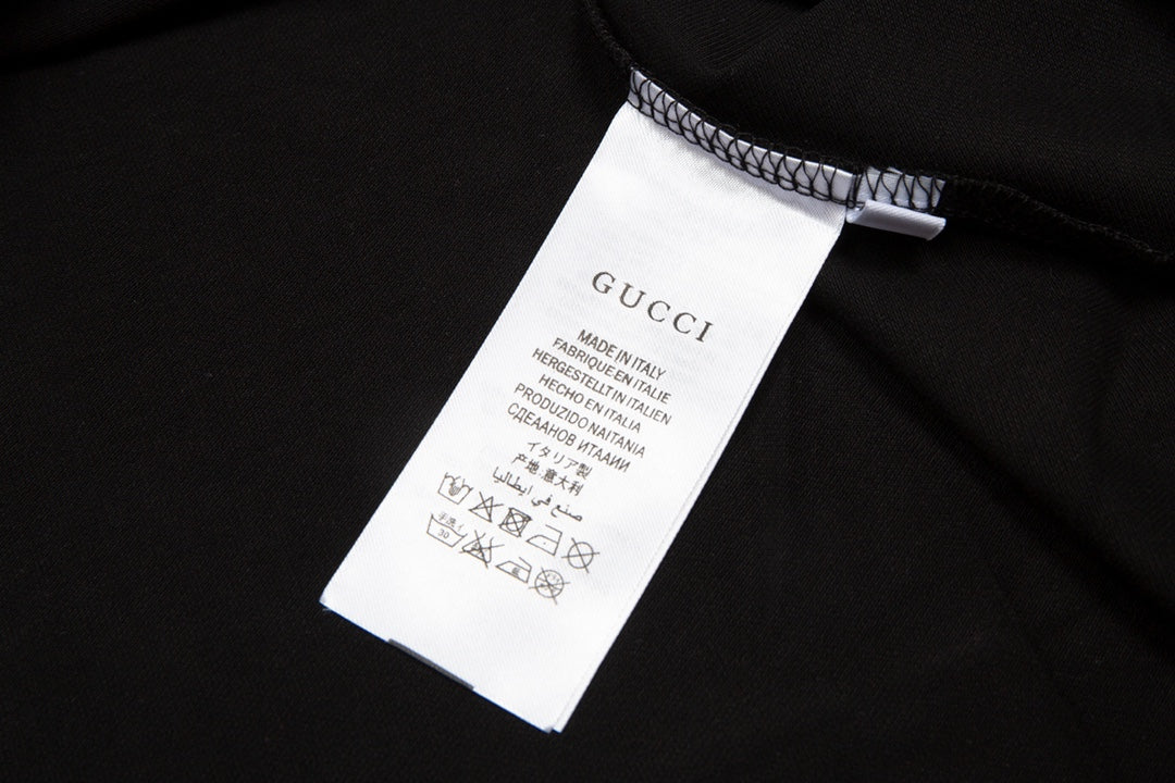 GUCCI 2024 Spring/Summer Contrast-Panel Polo Shirt – Men’s Premium Cotton, White, M–3XL