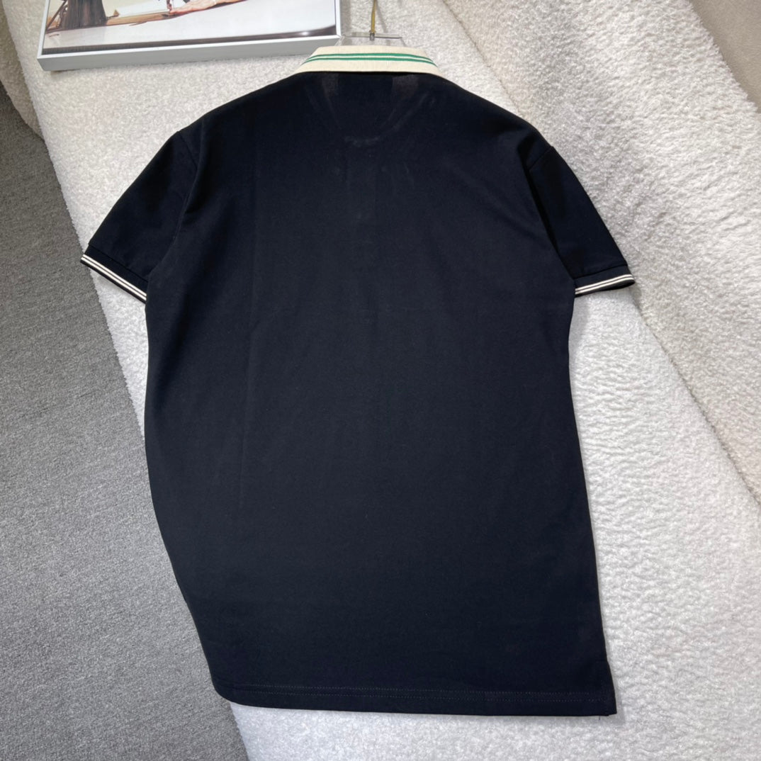 GUCCI 2024 Spring/Summer Men’s Polo Shirt – Piqué Cotton Classic, M–2XL