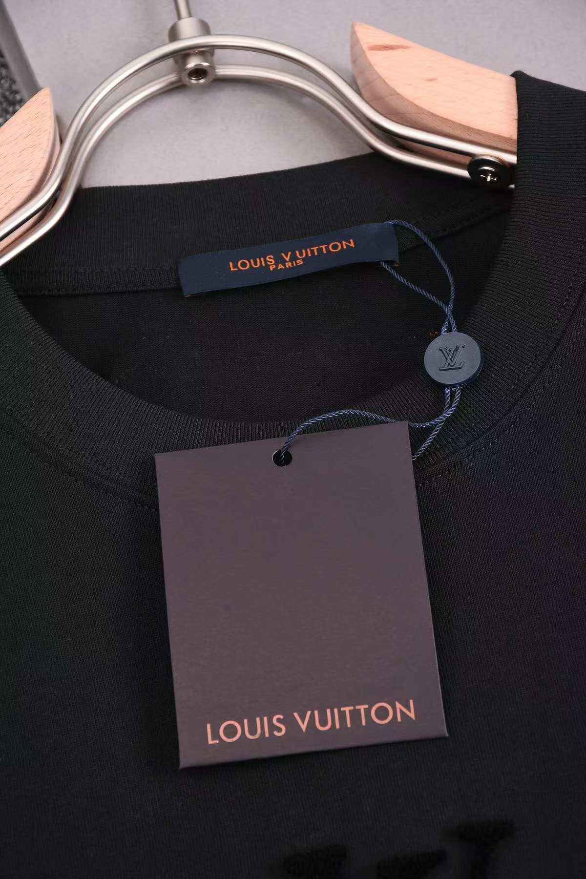 Louis Vuitton 25 Early Spring Embossed Logo Round Neck T-Shirt – XS, S, M, L – Unisex Premium Cotton Tee